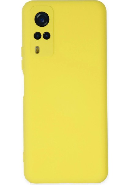 Vivo Y53S Kılıf Nano Içi Kadife Silikon - Sarı Inslm