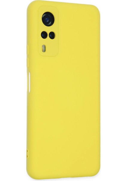 Vivo Y53S Kılıf Nano Içi Kadife Silikon - Sarı Inslm