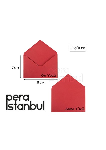 100 Adet 10 Farklı Renk 75X90MM Hediye Doğum Günü Dilekleri Zarfı