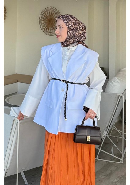 Vatkalı Yelek Beyaz fiyatları