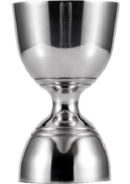 Paslanmaz Çift Ölçü Kabı 30/60 ml, Şeffaf, Pratik ve Dayanıklı, Çin Menşei