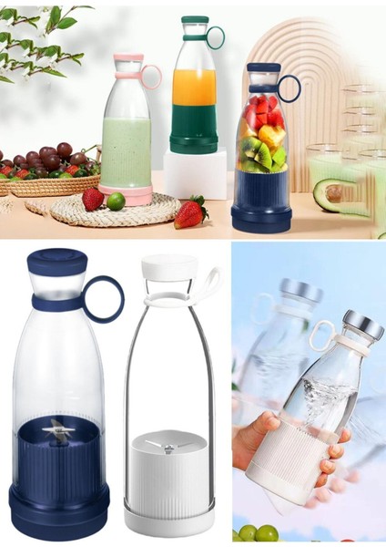 Taşınabilir Mini Elektrikli Meyve Sıkacağı ve Çok Fonksiyonlu Blender Mikser Seti