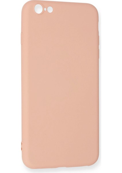 Iphone 6 Plus Kılıf Nano Içi Kadife Silikon - Pudra Inslm