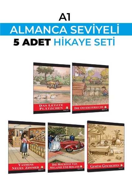 Almanca Hikaye A1 Seviyesi 5 Li Set (Karakot Okumalıdır )