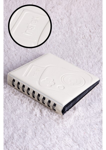 68 Fotoğraf Kapasiteli Spiralli Beyaz Instax Polakart Fotoğraf Albümü