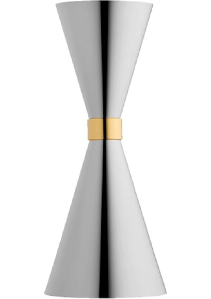 İç Ölçülü Gümüş Renk Slim Jigger 2.5/5 ve 25/50 ml seti, şık ve kullanışlı ürün