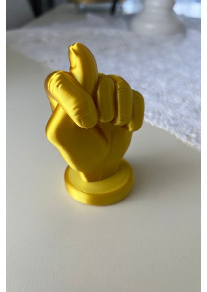 Nah Işareti Dekoratif El Heykeli | Masaüstü 3D Biblo | Modern Ofis ve Ev Süs Eşyası