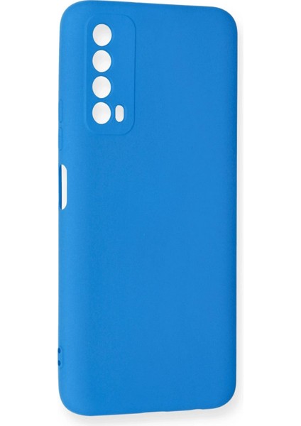 Huawei P Smart 2021 Kılıf Nano Içi Kadife Silikon - Mavi Inslm