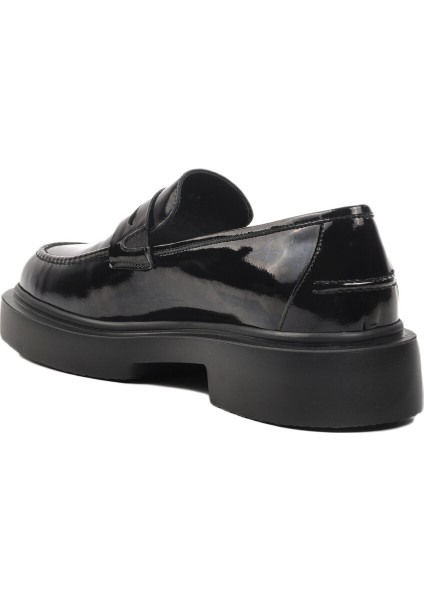 Classwood 19883 Hakiki Deri Bağcıksız Erkek Günlük Ayakkabı Rugan Siyah fırsatları