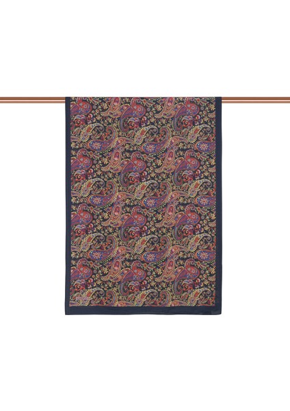 Lacivert Bordo Ipekevi Dört Mevsim Tensel Şal 2889