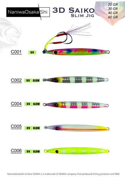 3D Saiko Slim Jig 30GR C006 fiyatları