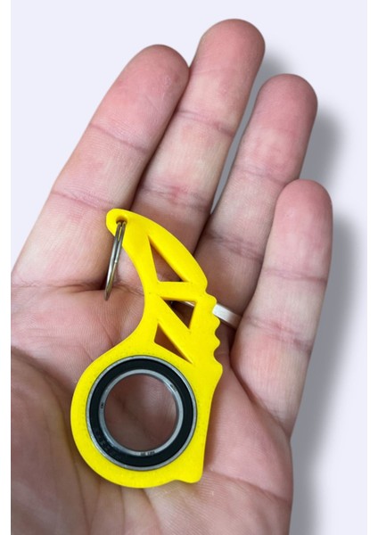 Keyrambit Rulmanlı Sarı Dönen Anahtarlık – 1 Adet