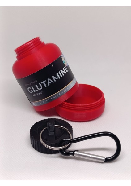 Kırmızı Toz Saklama Huni 50 ml, Plastik, Pratik ve Kullanışlı Tasarım