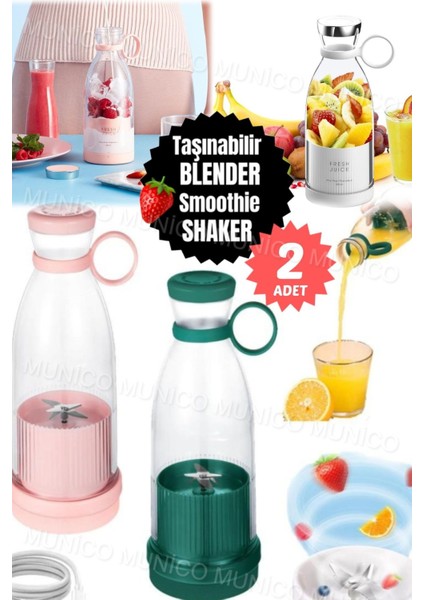 2 Adet Elektrikli Meyve Sıkacağı Mini Taşınabilir Blender Meyve Karıştırıcılar Shaker Fitness Araba indirimleri