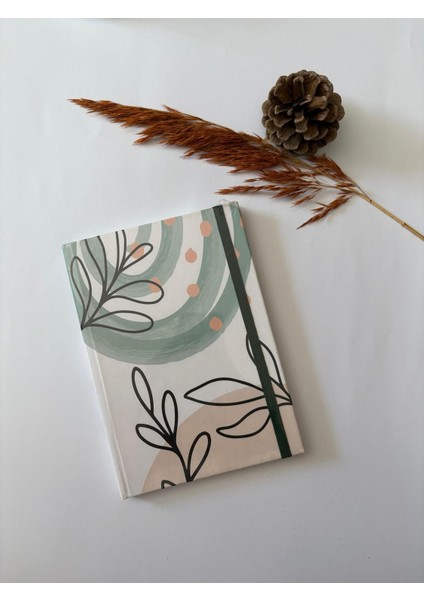 Atakids Lizy Sert Kapak Lastikli Çizgili Defter (20 × 14 Cm, 96 Yaprak)