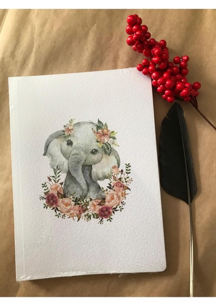 Atakids Lizy Hayvan Figürlü Çizgili Okul Not Defteri (21×15 Cm, 80 Yaprak)