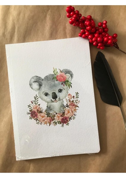 Atakids Lizy Hayvan Figürlü Çizgili Okul Not Defteri (21×15 Cm, 80 Yaprak)