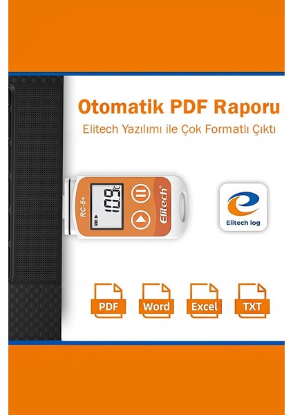 Plus Sıcaklık Kayıt Cihazı Datalogger Otomatik Pdf Rc-5+ THR379