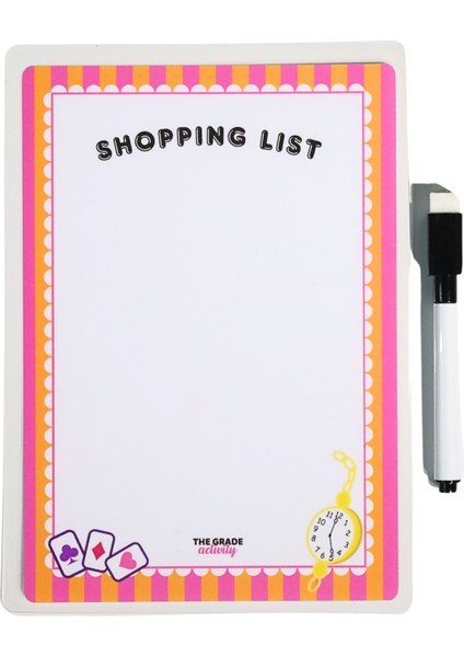Yaz Sil Timeless Pembe Shopping List Manyetik Buzdolabı Planlayıcı Buzdolabı Notluk Magnet Notluk indirimleri