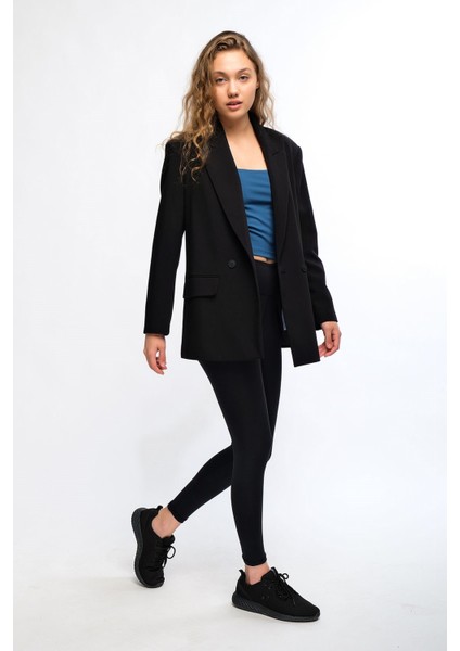 Siyah Kadın Soft Touch Tayt - Lemina modelleri