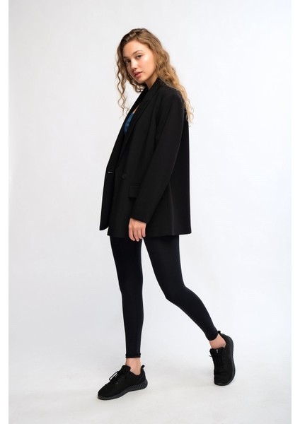 Siyah Kadın Soft Touch Tayt - Lemina indirimleri