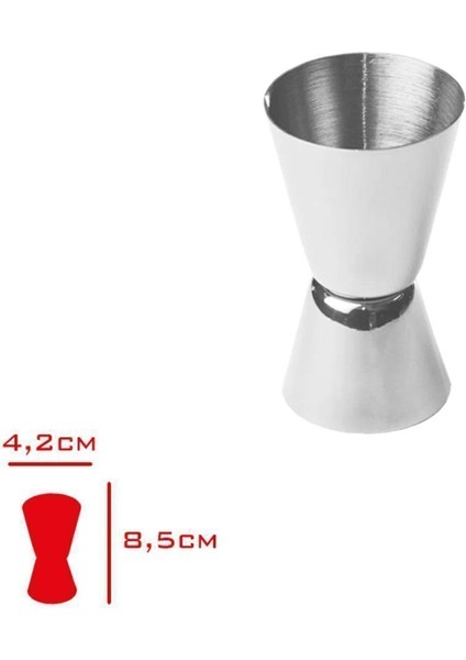 Paslanmaz Çelik Kokteyl Ölçü Kabı 2/4 Cl Çift Ölçümlü, Pratik ve Şık Tasarım fiyatları
