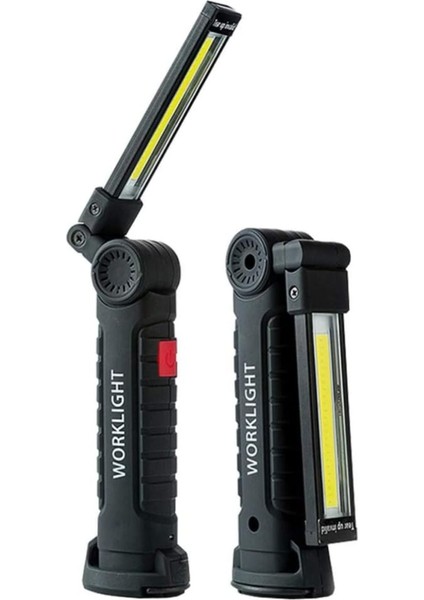 LED Çalışma Işığı, Cob USB Kamp Işığı, Şarj Edilebilir Döner Katlanabilir El Feneri, Taşınabilir 5 Modlu Manyetik Ayaklı El Feneri, Acil Durum Feneri, Araç Onarımı Için Fener