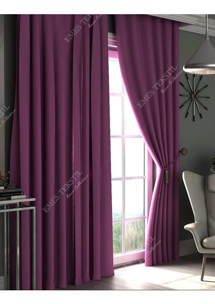 Mor Blackout, Işık Geçirmez Karartma Güneşlik, Pilesiz (Tek Kanat Fon Perde) fiyatları