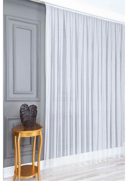 Düz Tül,ütü Istemez, Düz Tül Perde ,sık Pileli Salon Mutfak Perdesi,1*3 Pile