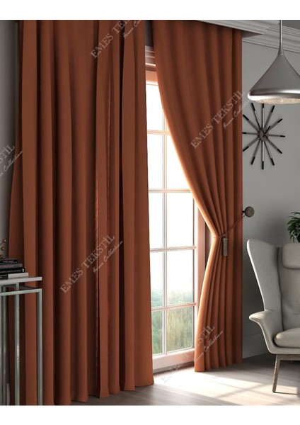 Turuncu Blackout, Işık Geçirmez Karartma Güneşlik, Pilesiz (Tek Kanat Fon Perde) fiyatları