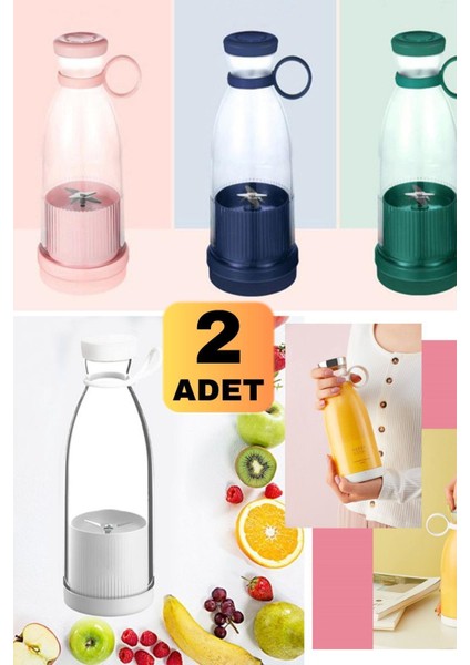 2'li Mini Elektrikli USB Meyve Sıkacağı ve Şişe Blender Seti, pratik ve taşınabilir kullanım fiyatları
