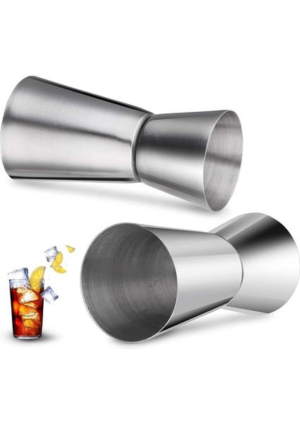Paslanmaz Çelik Mat Jigger 20/40 ml, şık ve dayanıklı ölçü kabı