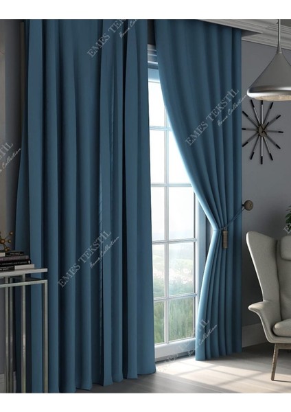 Mavi Blackout, Işık Geçirmez Karartma Güneşlik, Pilesiz (Tek Kanat Fon Perde) fiyatları