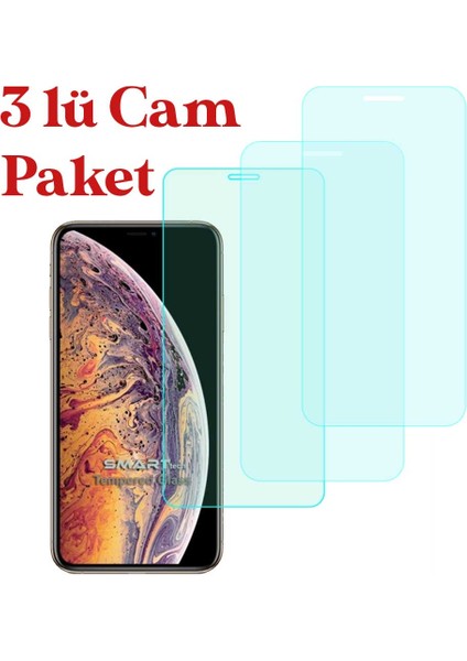 Apple iPhone 11 Pro Max / Xs Max Temperli Kırılmaz Cam Ekran Koruyucu 3 Lü Set