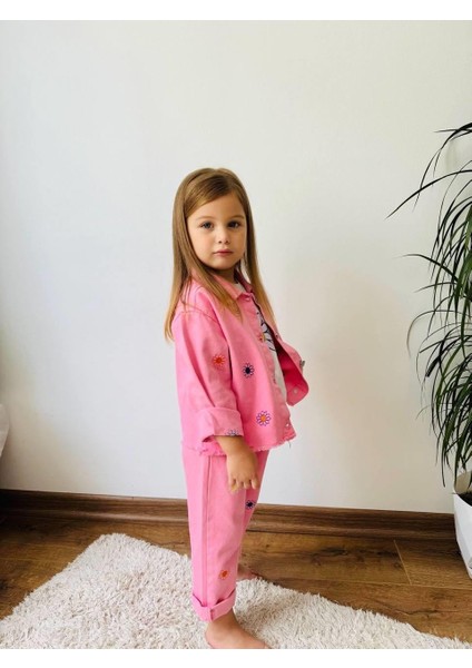 Kız Çocuk Kot Takımı 2'li. 4-10 Yaş