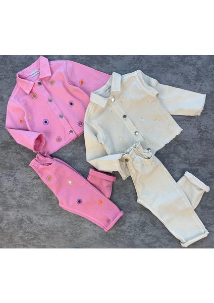 Kız Çocuk Kot Takımı 2'li. 4-10 Yaş fiyatları