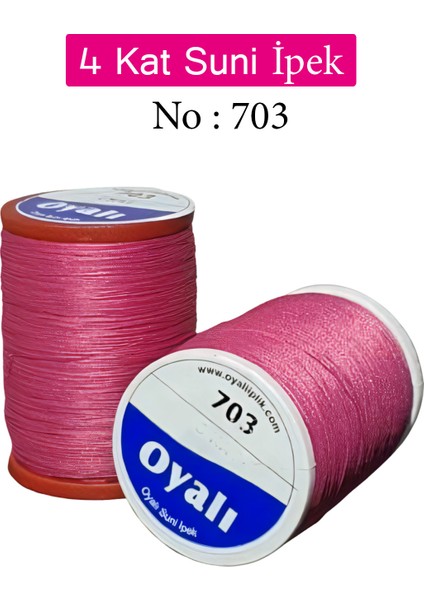 4 Kat Suni Ipek Iplik Iğne Oyası Boncuk Ipi Tığ Oyası NO:703
