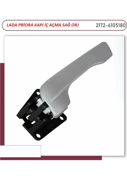Lada Priora 2170 2171 2172 Kapı Iç Açma Kolu Sağ Ön Veya Arka Uyumlu Gri Orj Avtovaz 21720610518000