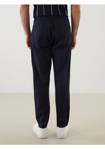 Yeni Sezon Slim Fit Keten Karisimli Erkek Pantolon - S5EE27Z8 fırsatları
