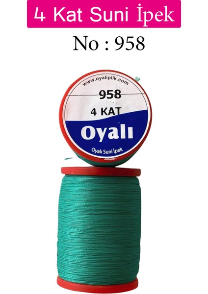 4 Kat Suni Ipek Iplik Iğne Oyası Boncuk Ipi Tığ Oyası NO:958