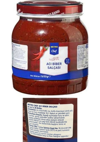 Biber Salçası Acı 1,65KG