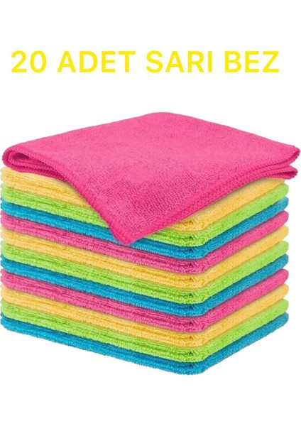 Mikrofiber Temizlik Bezi 20'li 40X40 Mutfak Yer Banyo Temizleme Bezi Havlu Bez Karışık Renk fiyatları