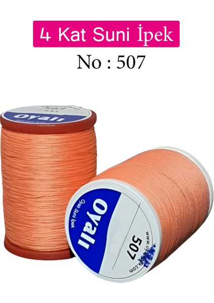4 Kat Suni Ipek Iplik Iğne Oyası Boncuk Ipi Tığ Oyası NO:507