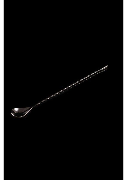 Siyah Paslanmaz Metal Bar Kaşığı, şık ve dayanıklı mutfak gereci