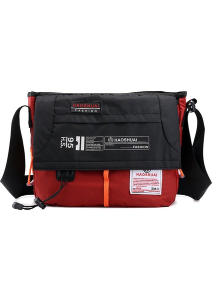 Erkek ve Kadın Evrensel Eğlence Omuz Çantası Trend Yüz Açık Çanta Erkek Spor Crossbody Çanta Evrak Çantası (Yurt Dışından)