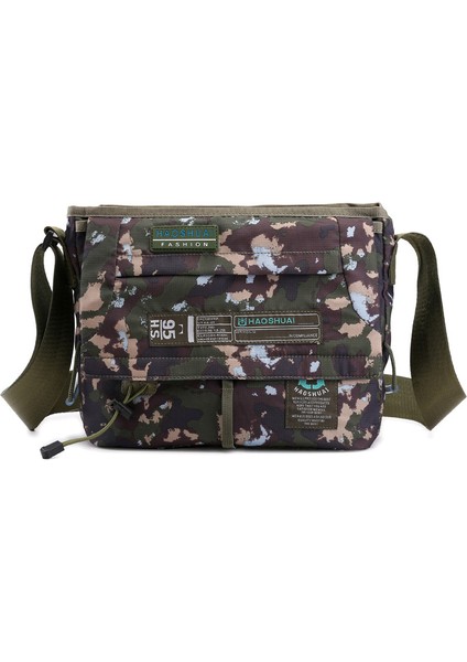 Erkek ve Kadın Evrensel Eğlence Omuz Çantası Trend Yüz Açık Çanta Erkek Spor Crossbody Çanta Evrak Çantası (Yurt Dışından)