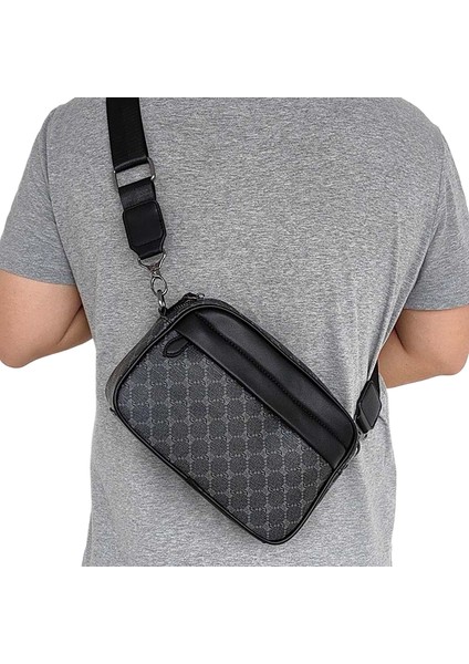 Erkek Omuz Çantası Messenger Çanta Vintage Casual Küçük Crossbody Çanta Commuter Iş Çantası Erkek Çantası Slanting Crossbody Erkek Crossbody Çanta (Yurt Dışından)