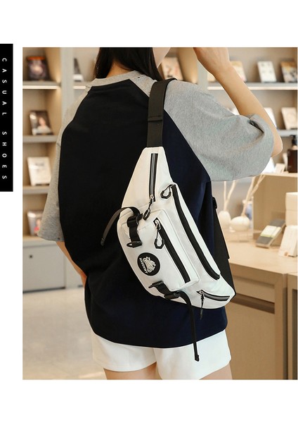 Göğüs Çantası Kadın Gündelik Basit Omuz Çantası Erkek Büyük Kapasiteli Çapraz Askılı Çanta Bel Çantası (Yurt Dışından) fırsatları