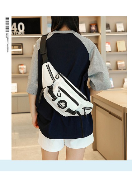 Göğüs Çantası Kadın Gündelik Basit Omuz Çantası Erkek Büyük Kapasiteli Çapraz Askılı Çanta Bel Çantası (Yurt Dışından) indirimleri