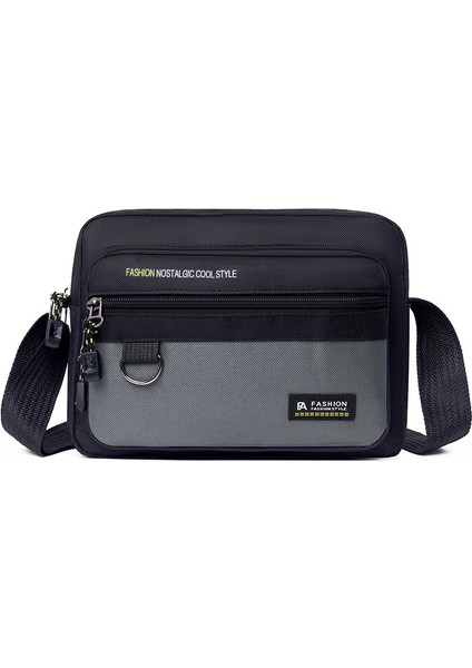 Crossbody Çanta Eğlence Omuz Çantası Moda Basit Çok Katmanlı Depolama Iş Erkek Çantası (Yurt Dışından)